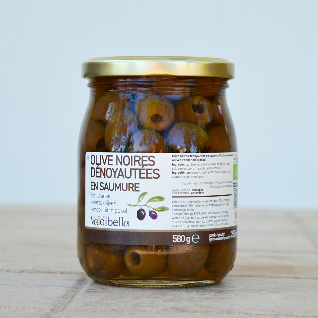 Olives noires dénoyautées